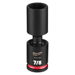 SHOCKWAVE Impact Duty 1/2" Drive 7/8" Deep Swivel Socket standing upright on a plain background.
