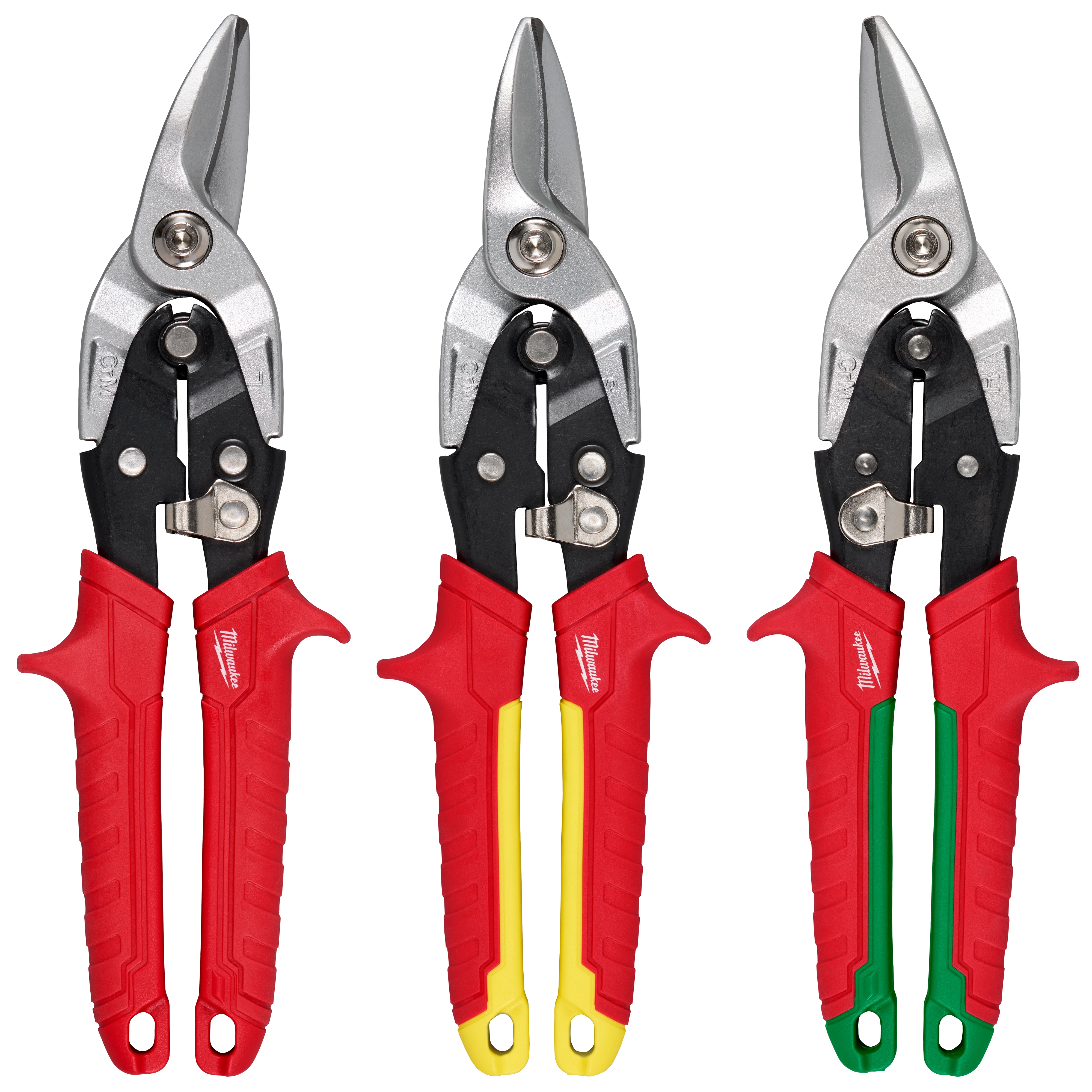 Milwaukee 2-Piece Offset Aviation Snip Set - Left & Right Cut For Metal Work
