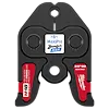 Black and red 3/8 inch ZoomLock MAX Press Jaw for M18 FORCE LOGIC Press Tools, labeled for use with MaxiPro ACR-MAX fitting systems.