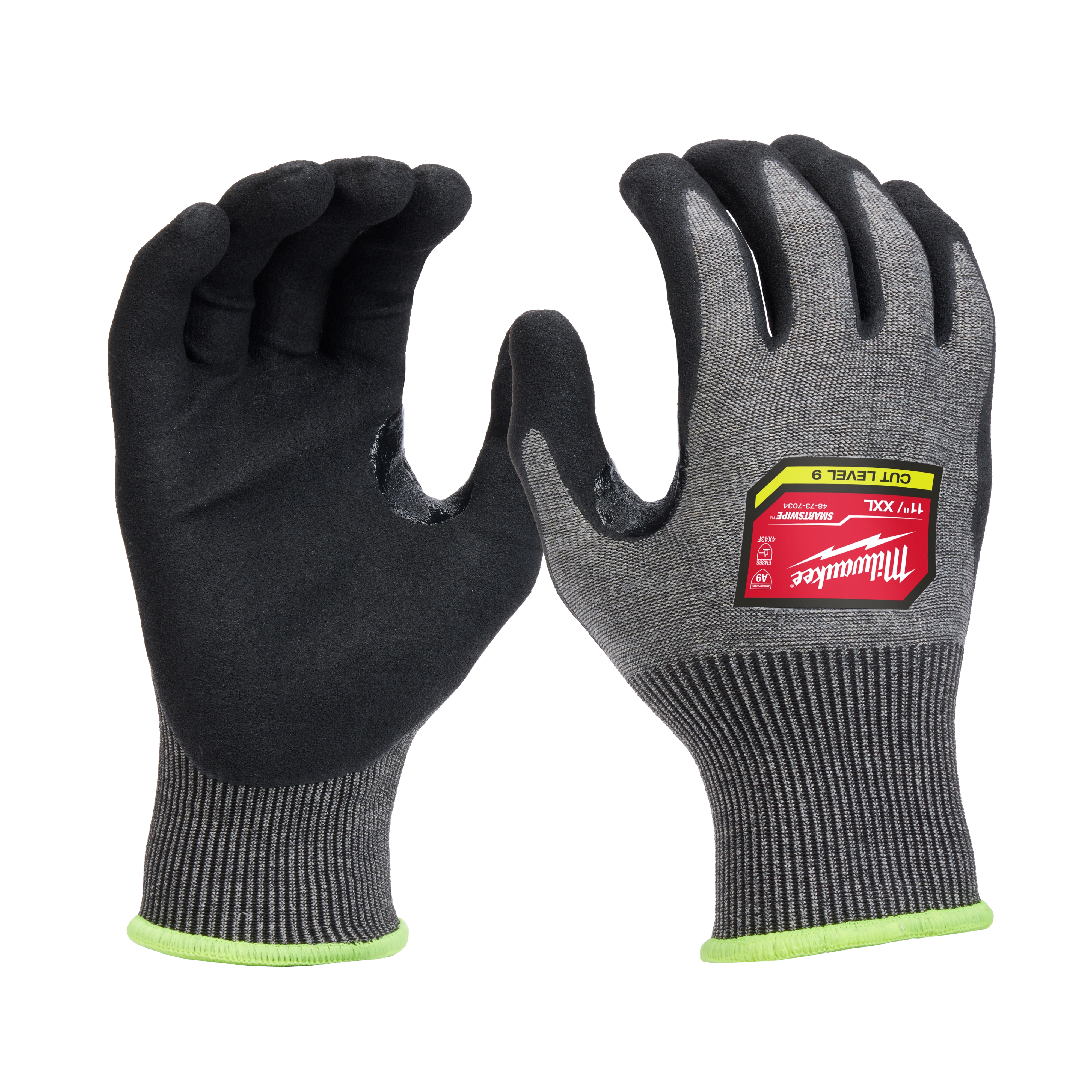 6) Cut Level 9 High-Dexterity Nitrile Dipped Gloves (XXL