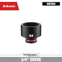 SHOCKWAVE Impact Duty 3/4" Drive 54MM Standard 6 Point Socket centered on a plain background