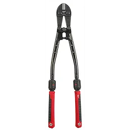 The 24" Adaptable Bolt Cutter with POWERMOVE™ features black jaws and red-and-black handles designed for cutting through tough materials. The bolt cutter has adjustable bolts and ergonomic grips for comfort and efficiency during use.