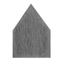 180 Grit Mesh Sanding Sheet with a triangular shape and a textured surface designed for sanding wood, metal, and plastics.