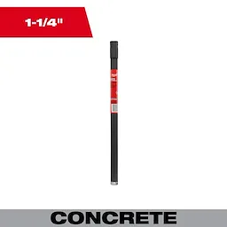 Diamond Premium Wet Core Bits for concrete drilling, 1-1/4" diameter, with a long black cylindrical body and a red label.