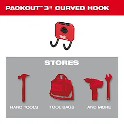 PACKOUT™ 3" Curved Hook