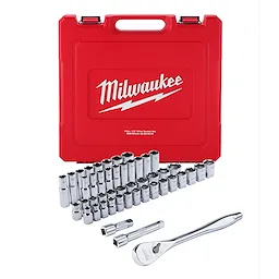 47pc 1/2" Drive Metric & SAE Ratchet and Socket Set with FOUR FLAT™ Sides