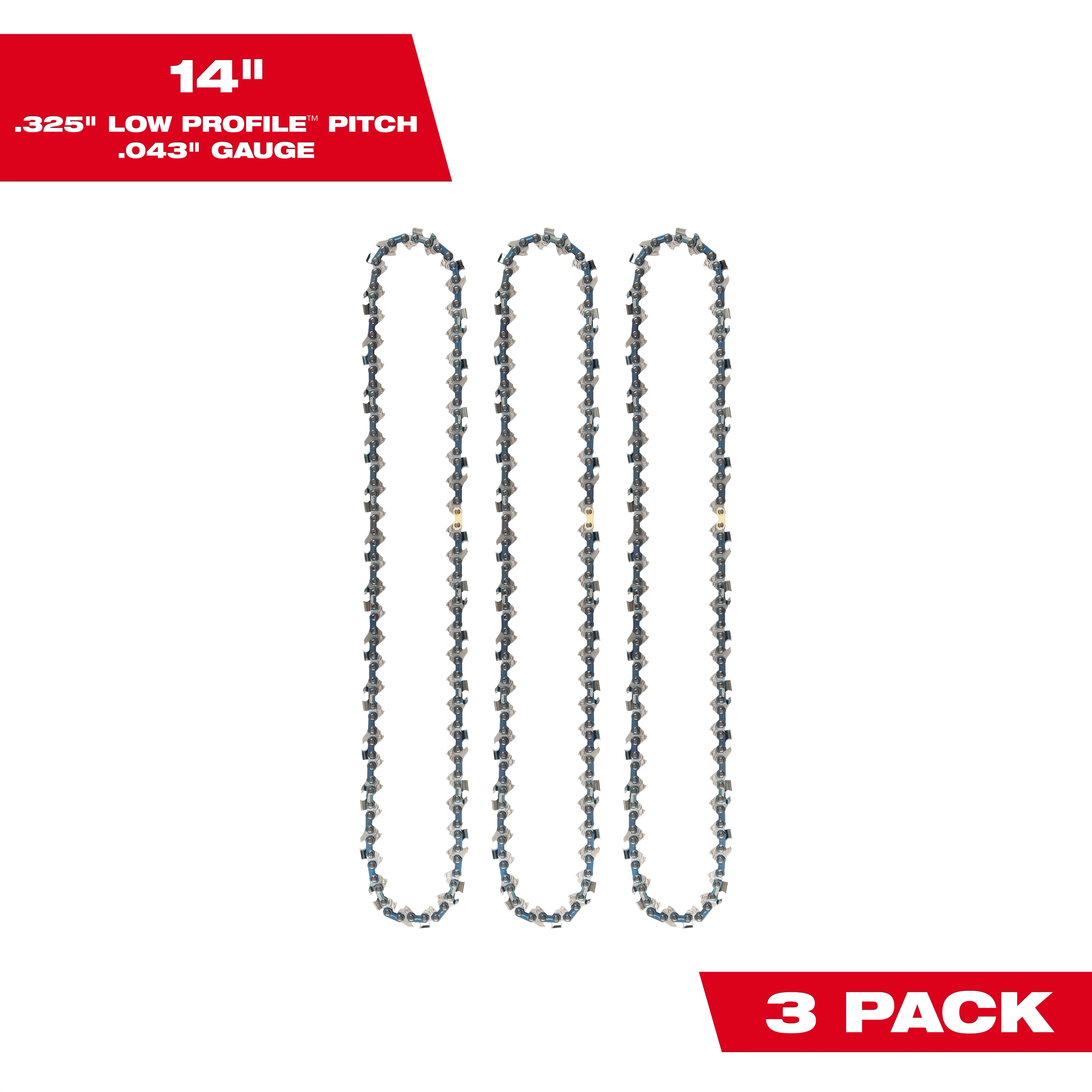 14" Top Handle Chainsaw Chain - 3 pack