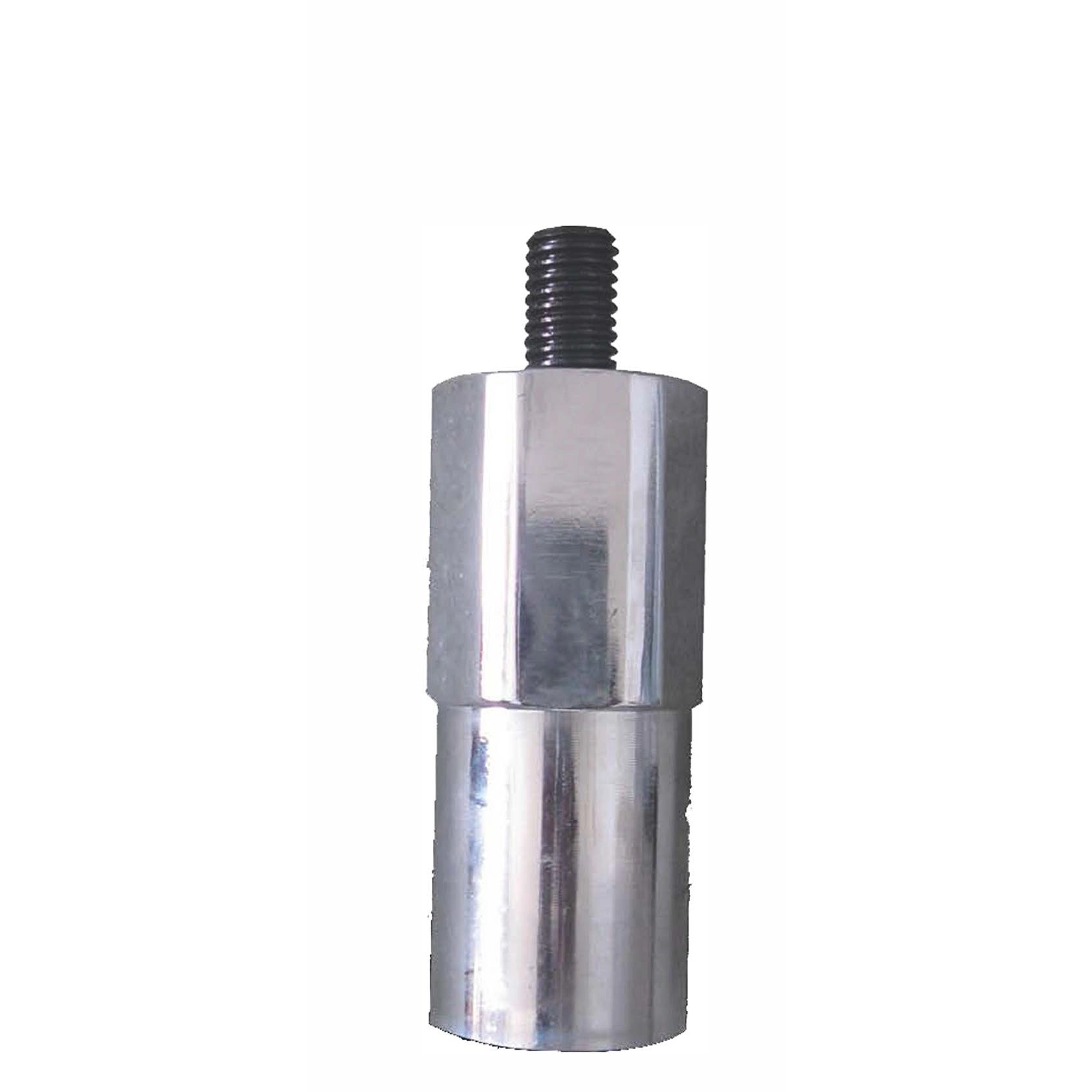 Core Bit Adapter: 5/8"-11 Female to 1-1/4"-7 Male depicted against a plain white background. The adapter is metallic with a threaded top section for attachment purposes.