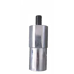 Core Bit Adapter: 5/8"-11 Female to 1-1/4"-7 Male depicted against a plain white background. The adapter is metallic with a threaded top section for attachment purposes.