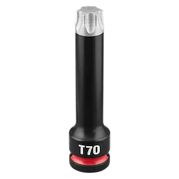 SHOCKWAVE Impact Duty 1/2" Drive 4" Torx T70 Bit Socket standing upright with T70 marking near the base.