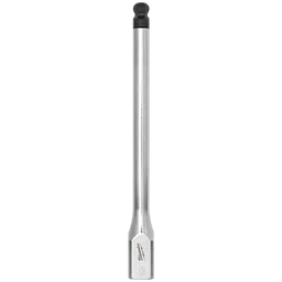 The 3/8" Drive 8mm Long Ball End Hex Bit Socket is a metallic tool with a long, cylindrical shaft and a hexagonal tip. It features a smooth, polished finish and is designed for precision work in tightening or loosening hex screws.