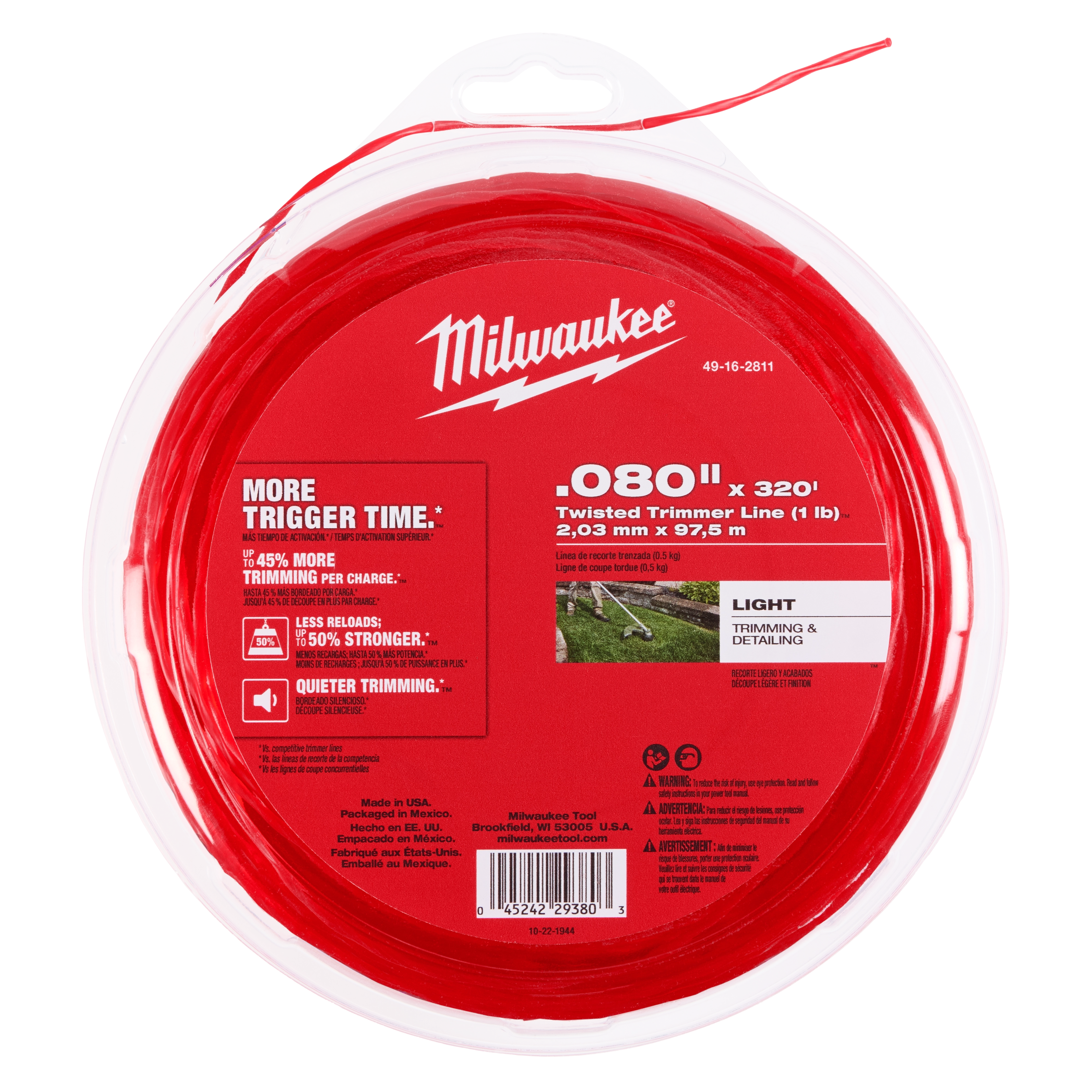 .080" x 320' (1 lb) Twisted Trimmer Line