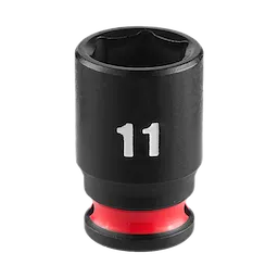 SHOCKWAVE Impact Duty 1/4" Drive 11MM Standard Impact Socket in black with a red ring and the number 11 in white.