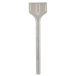 SDS-MAX SLEDGE 3" Scaling Chisel, a silver-colored, flat, and wide chisel, designed for heavy-duty material removal tasks.