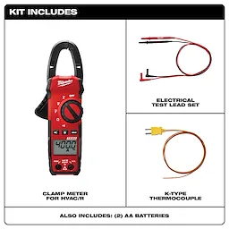 CLAMP METER FOR HVAC/R Kit Includes