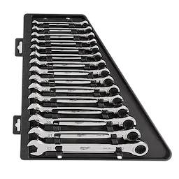 15pc Ratcheting Combination Wrench Set - Metric