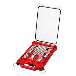 46pc 1/4” and 3/8” Drive SAE Bit Socket Set with PACKOUT™ Compact Low-Profile Organizer