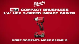 M18™ Compact Brushless 1/4" Hex 3-Speed Impact Driver