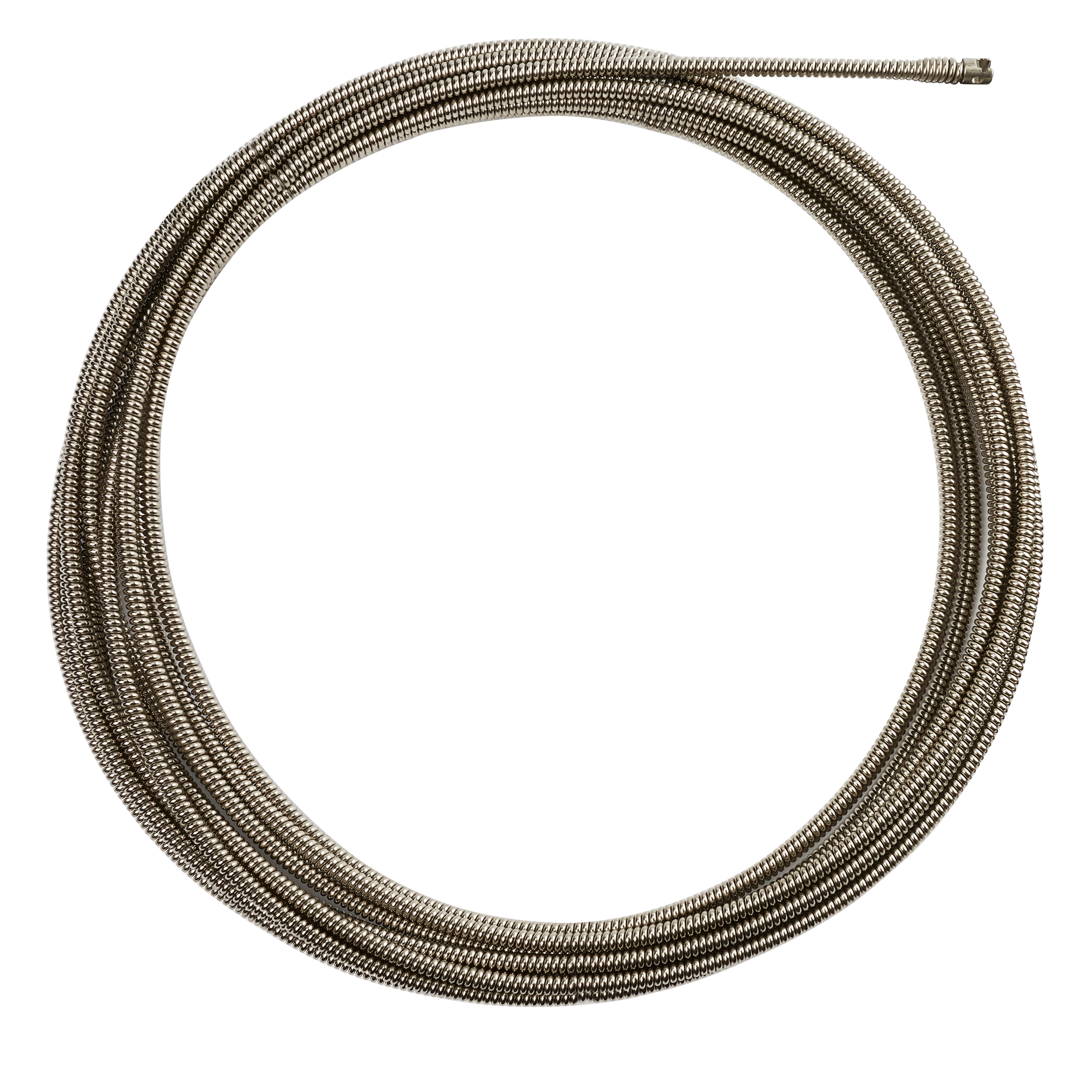 3/8" x 50' CABLE is a coiled, metal cable designed for plumbing and draining applications. It features a robust, flexible construction suitable for navigating pipes and clogs.