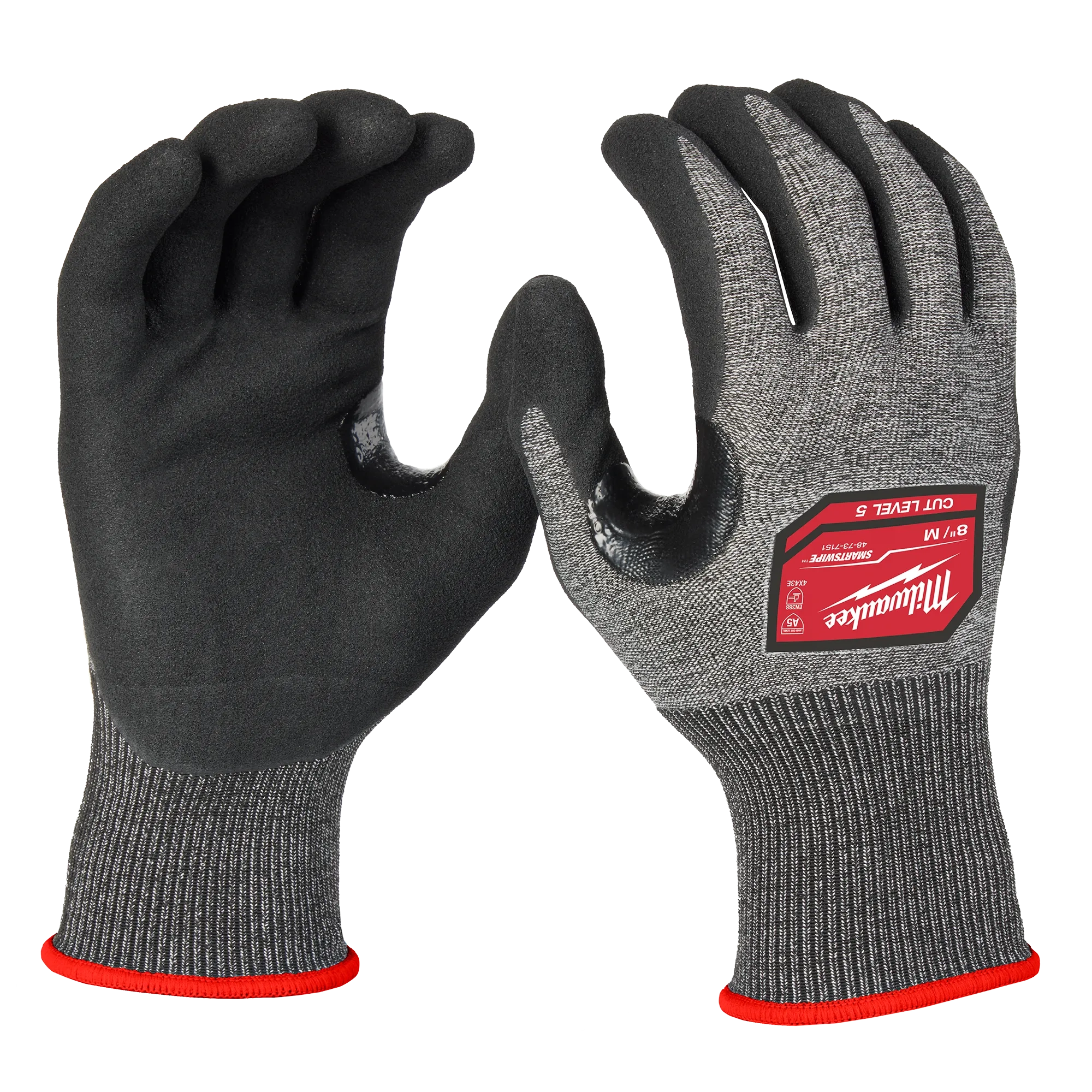 Cut Level 5 High-Dexterity Nitrile Dipped Gloves (M) | Milwaukee Tool