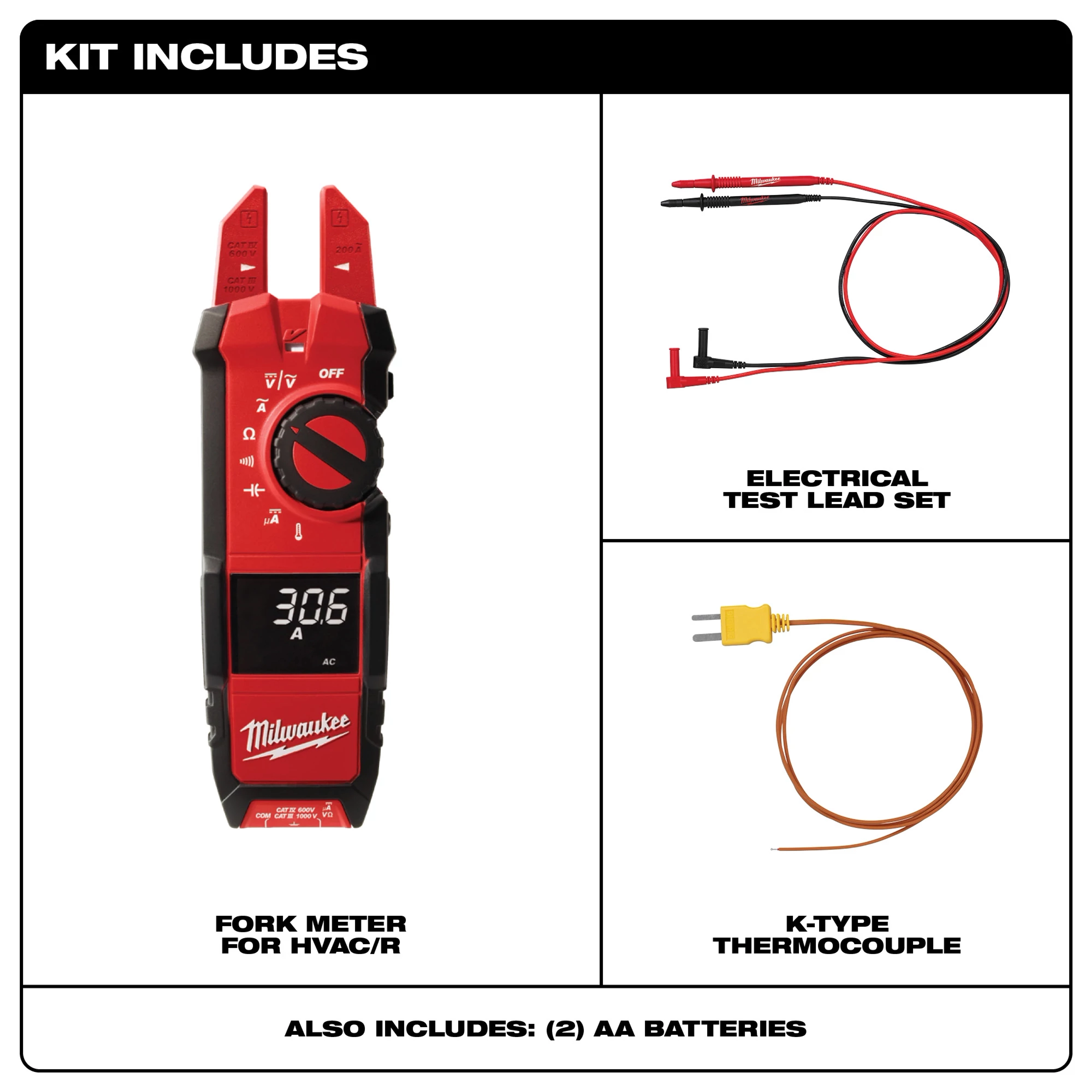 FORK METER FOR HVAC/R Kit Includes