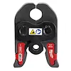 The M18 Jaws and Rings - Stainless Steel is a robust, red and black tool accessory designed for specific pressing tasks.