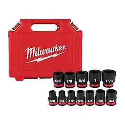 12PC SHOCKWAVE Impact Duty(TM) 1/2" Drive SAE Standard 6 Point Socket Set
