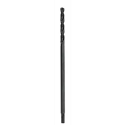 The Black Oxide Drill Bit is a single, dark-colored, cylindrical bit with a twisted design for efficient drilling. It has a smooth, elongated shaft and a sharp, fluted tip designed for precision in drilling tasks.