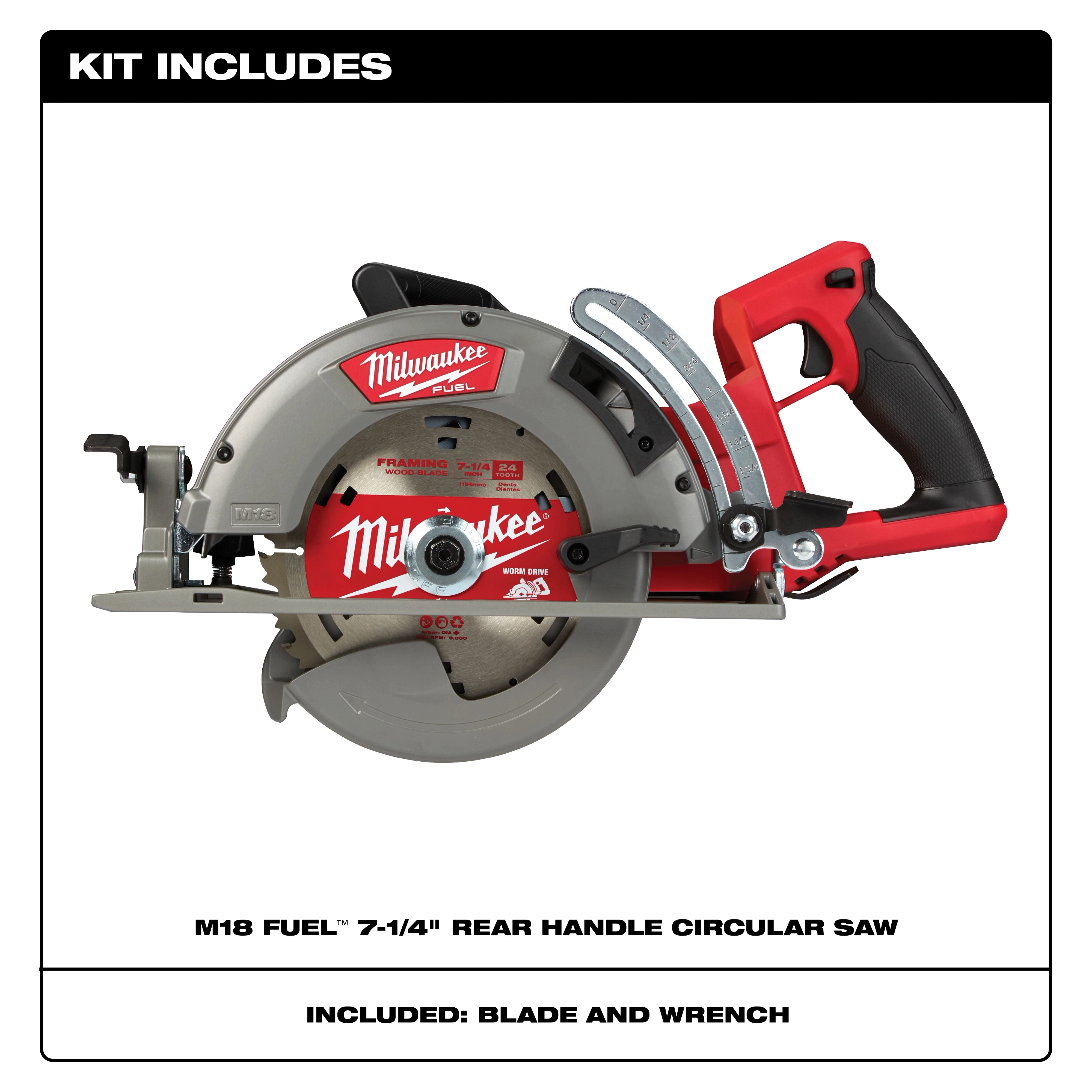 M18 FUEL™ Rear Handle Circular Saw Bare Tool Includes