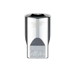 1/4" Drive 7/16" SAE 6-Point Socket with Four Flat Sides