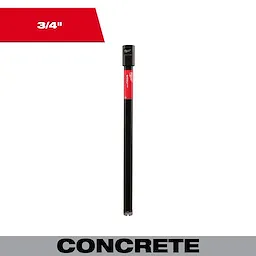 3/4" Diamond Ultra Wet Core Bit for concrete drilling, black with a red label, displayed vertically with size shown.