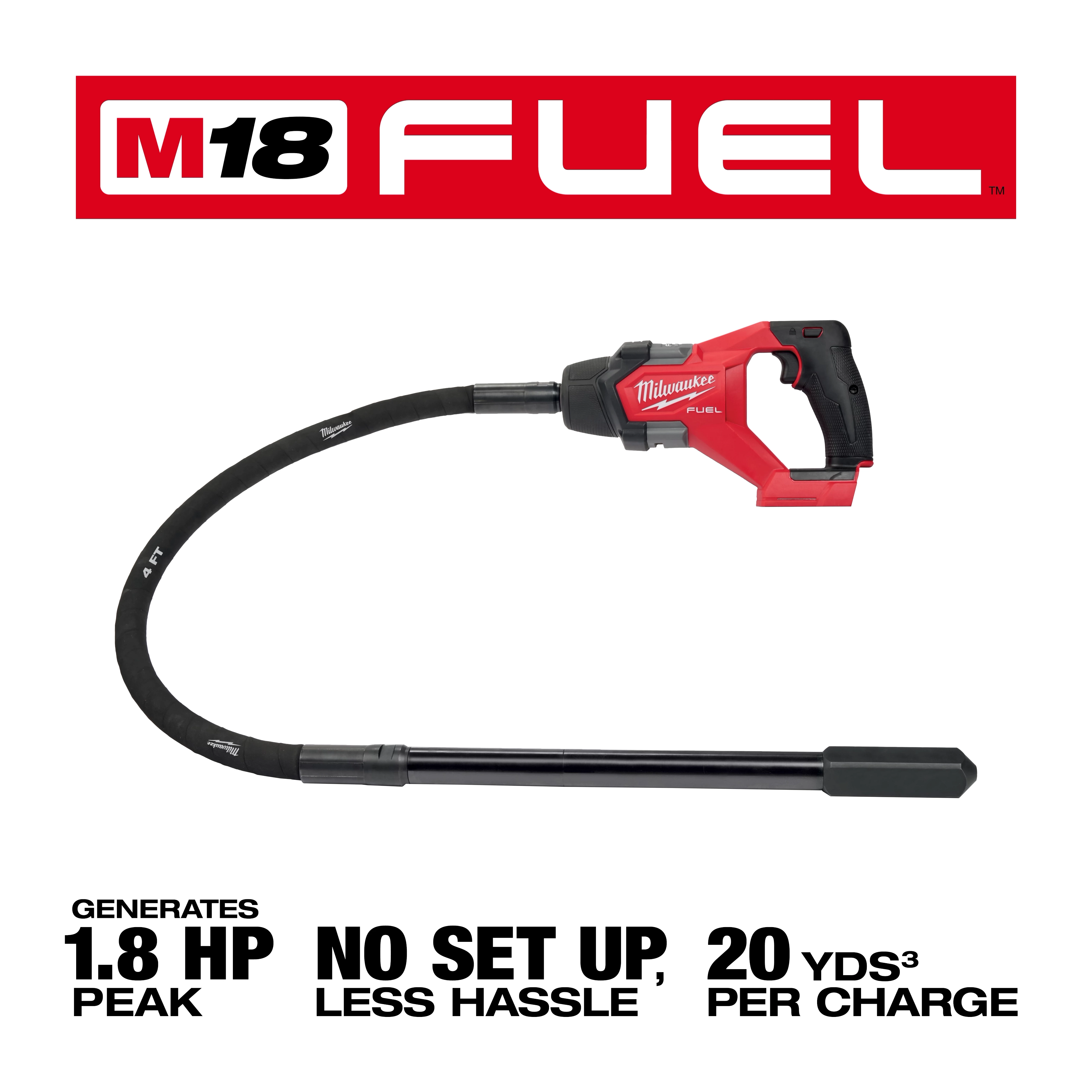 M18 FUEL 4' Concrete Pencil Vibrator image Reel