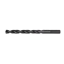 5/16" Thunderbolt black oxide drill bit with a twisted flute design for improved cutting and durability, positioned horizontally.