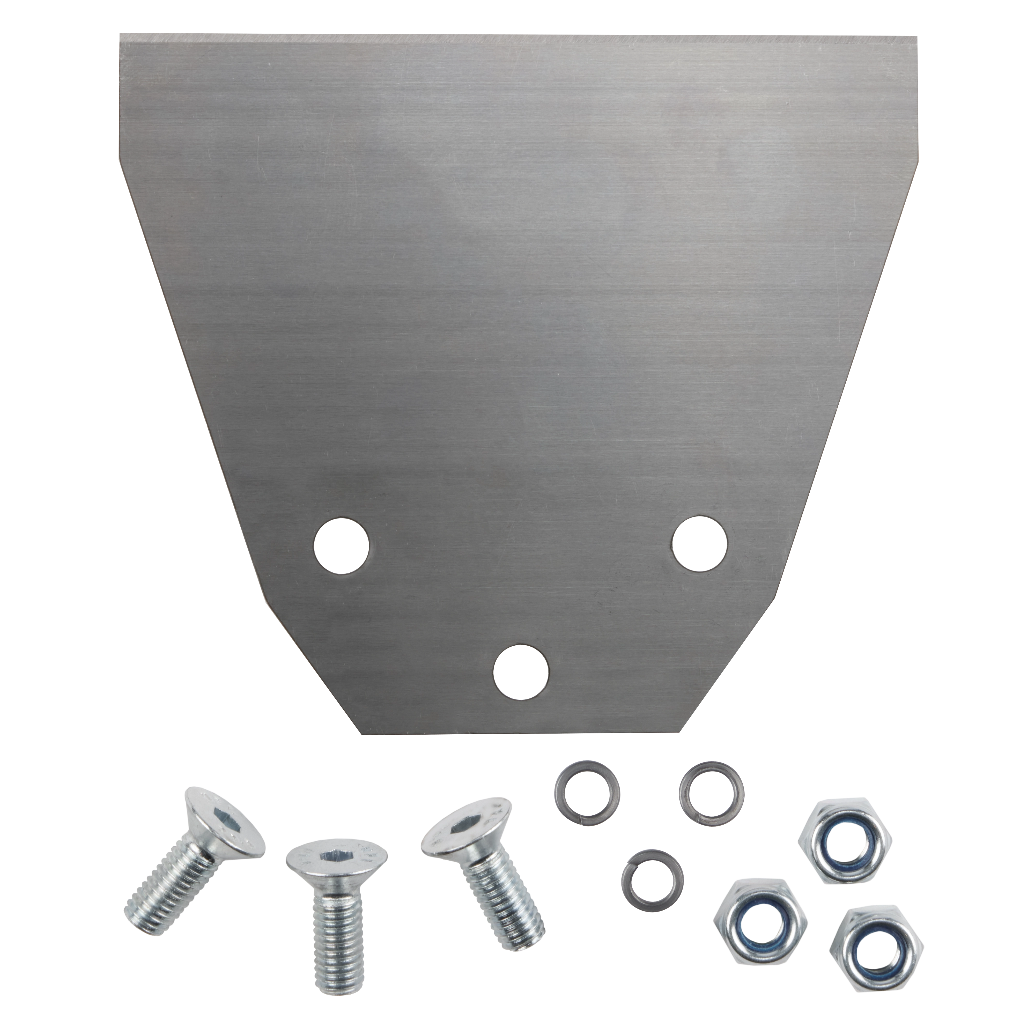 SDS PLUS SLEDGE Floor Scraper with a metal blade, three bolts, three washers, and three nuts.