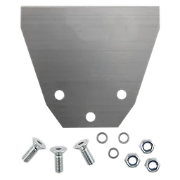 SDS PLUS SLEDGE Floor Scraper with a metal blade, three bolts, three washers, and three nuts.