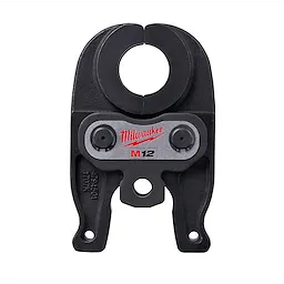 Milwaukee M12 3/4" BIP Jaw, a black and silver tool attachment with a circular top opening and two bolts on the front.