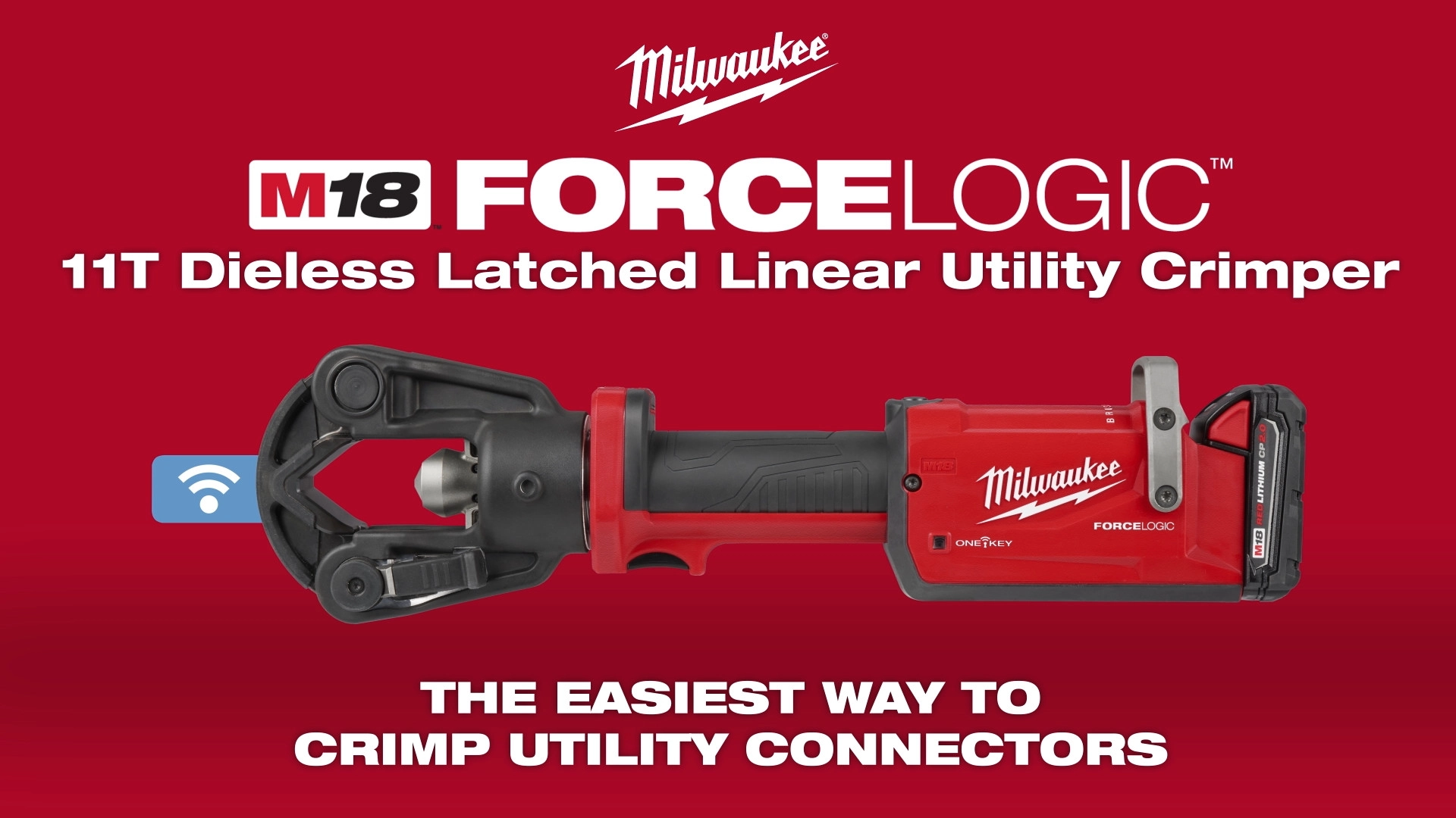 M18™ Force Logic™ 11 Ton Dieless Latched Linear Utility Crimper