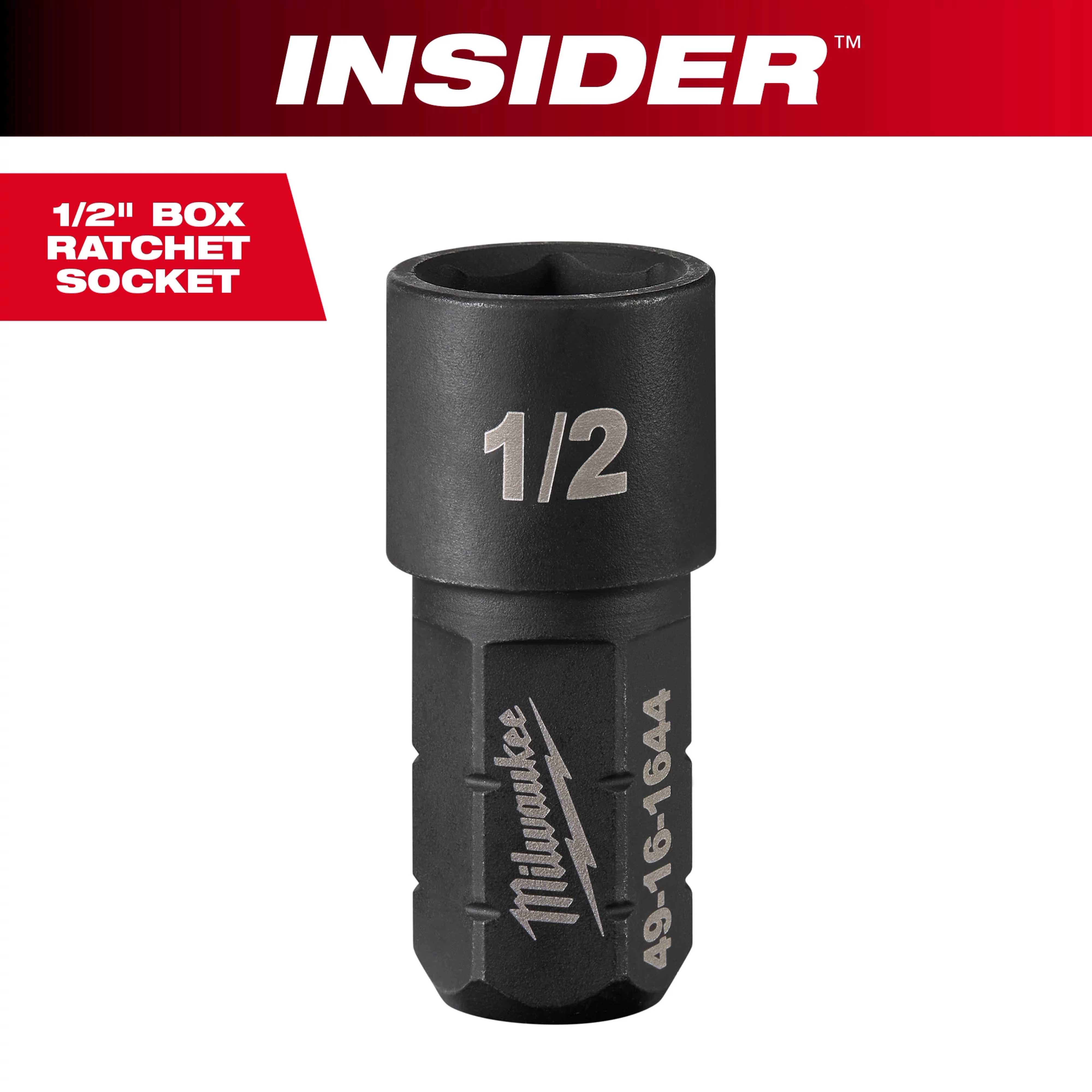 INSIDER™ Box Ratchet Socket 6 Point 1/2"