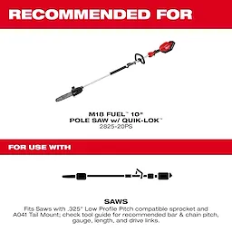 10" 3/8" LOW PROFILE Pitch, .043" Gauge Saw Chain and Guide Bar Set recommended for use with M18 Fuel 10" Pole Saw.