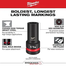 SHOCKWAVE Impact Duty™ 1" Drive 6 Point Socket