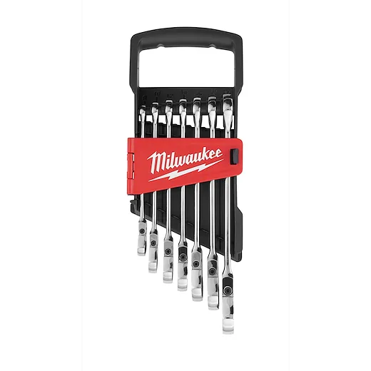 7pc Metric Flex Head Ratcheting Combination Wrench