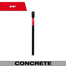 5/8" Diamond Ultra Wet Core Bit with a black body, red label, designed for concrete drilling.