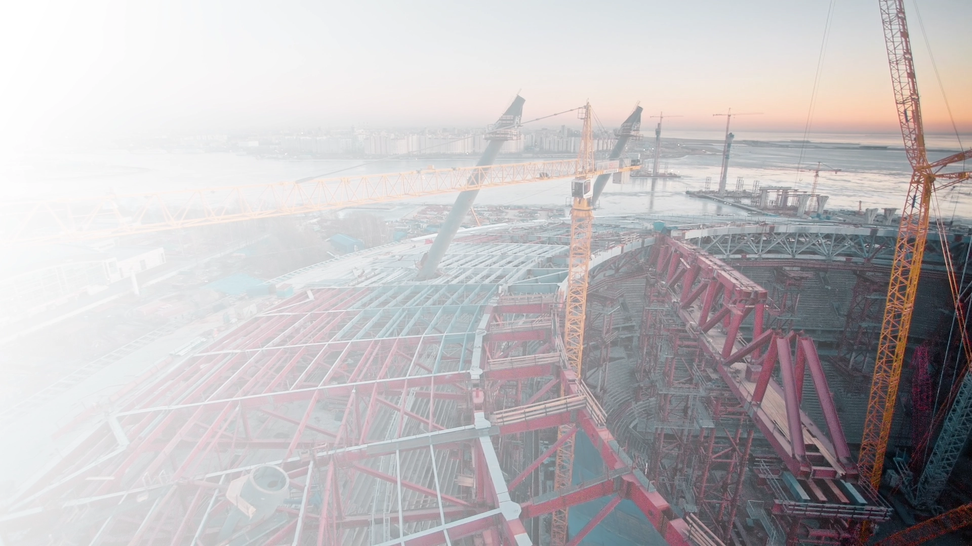 Large-scale infrastructure project under construction, representing the future of American industry, innovation, and economic growth.