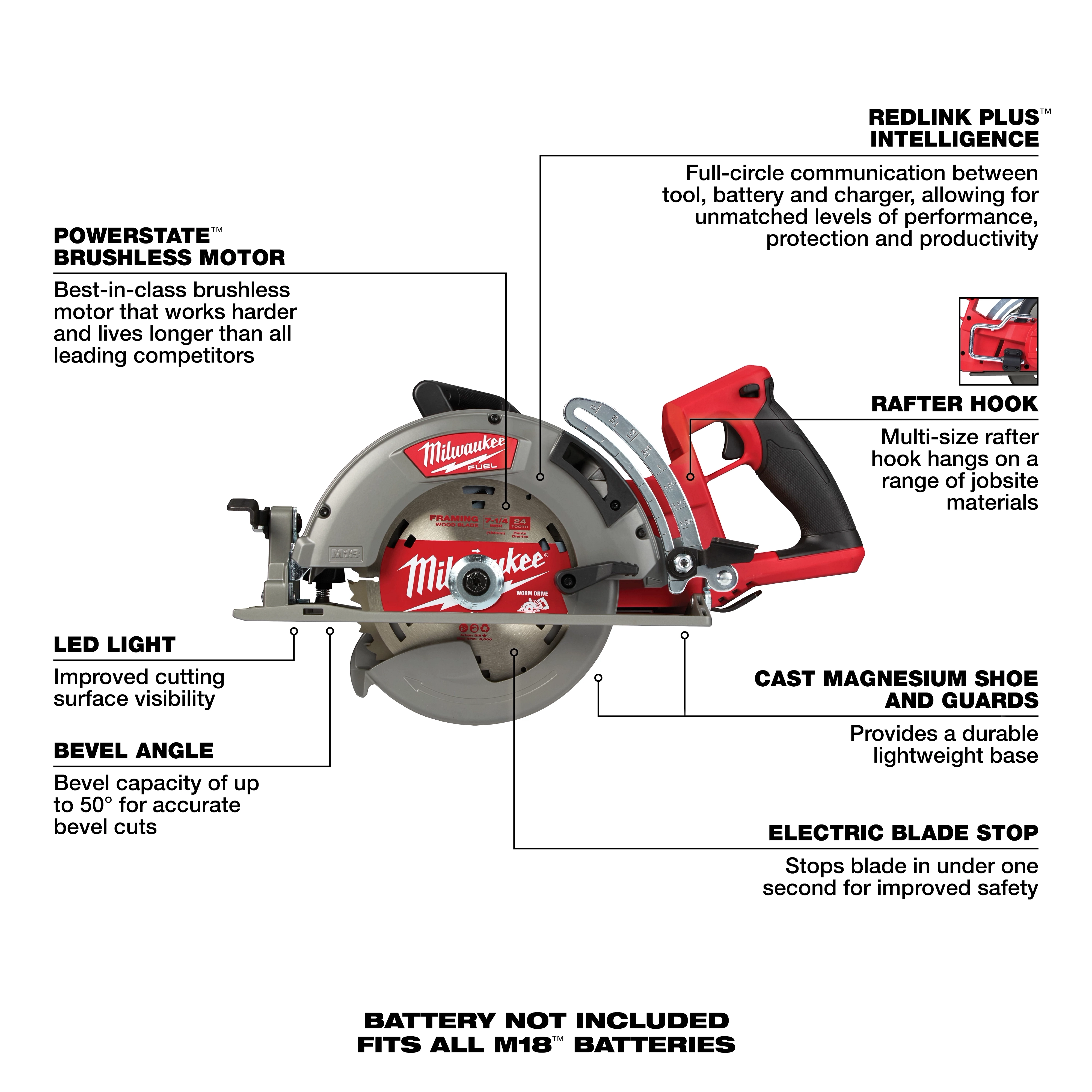 M18 FUEL™ Rear Handle Circular Saw Walkaround