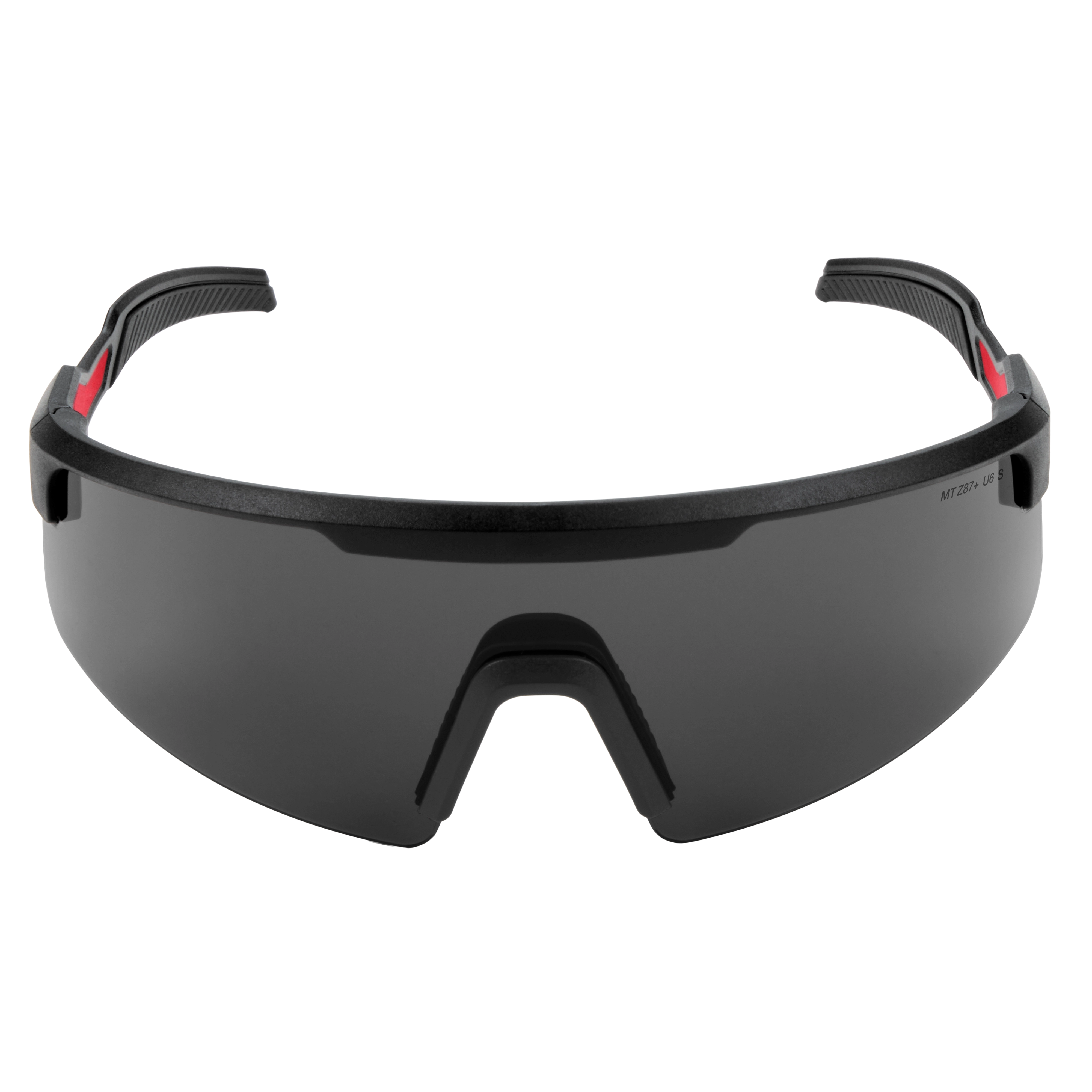 Wrap Around Safety Glasses with Tinted Anti-Scratch Lenses, featuring a sleek black frame and wraparound design for full eye protection. The lenses are tinted for sun protection and resistant to scratches, ensuring durability and longevity in various work environments.