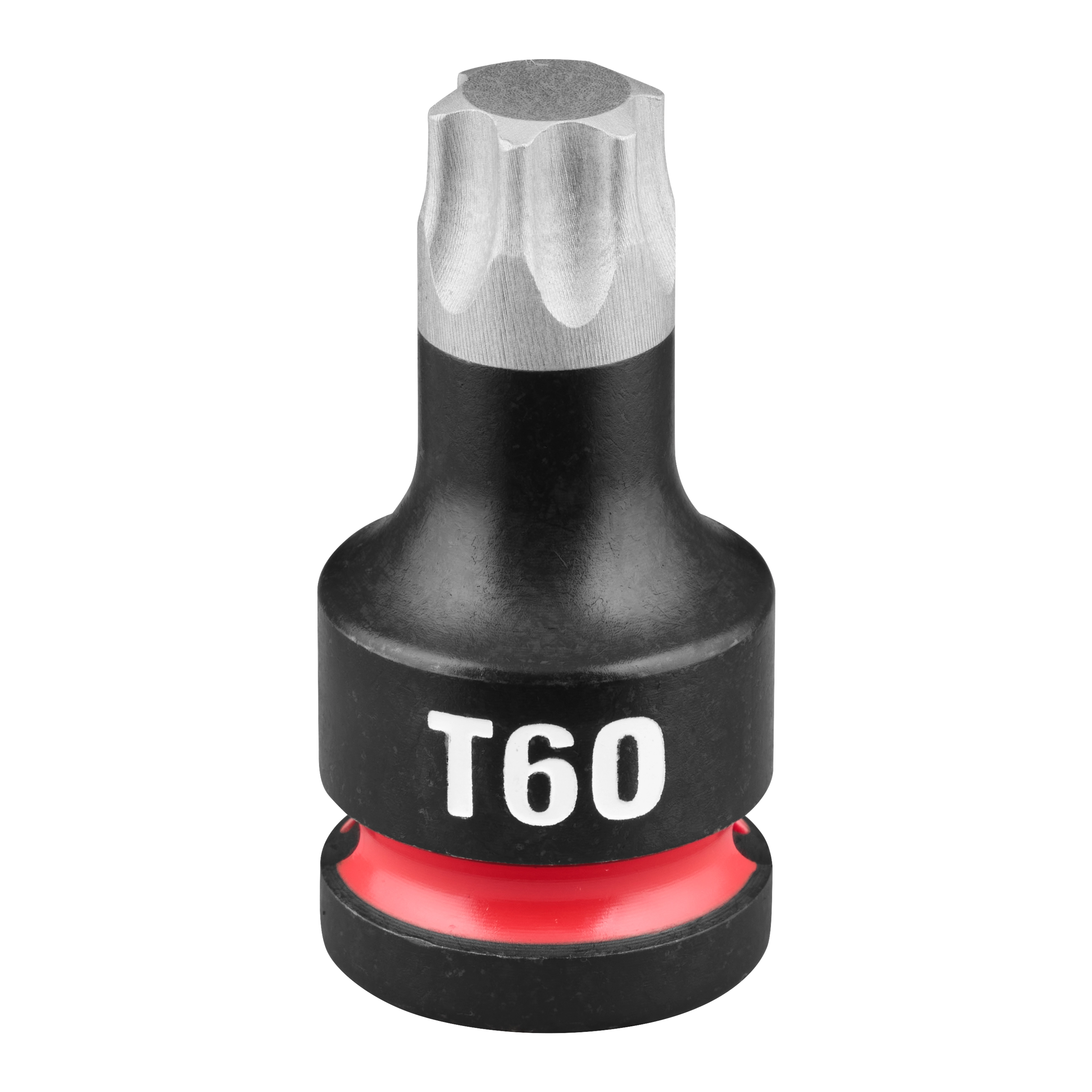The SHOCKWAVE Impact Duty 1/2" Drive 2" Torx T60 Bit Socket is a robust tool with a black and silver finish, designed for high-torque applications.