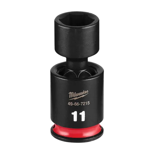 SHOCKWAVE Impact Duty 1/4" Drive 11MM Standard Swivel Socket standing upright on a plain background.