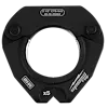 Black 2-1/2" CTS-Vx5 pivoting press ring for M18 press tools with a circular opening in the center and two pins at the top.