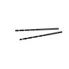 Two 3/32" THUNDERBOLT® Black Oxide Drill Bits with twisted, black finish, suitable for drilling through metal, wood, and plastic.