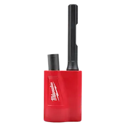 1-1/8" Hex Side Load Ground Rod Driver with a red exterior and a hexagonal black handle, branded with Milwaukee logo.